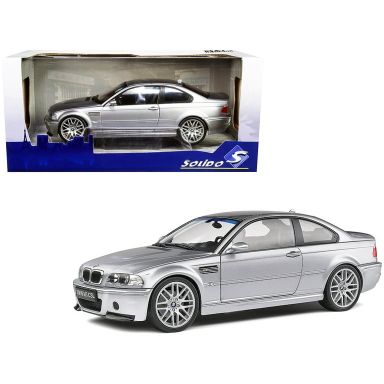 Diecast 2003 BMW M3 E46 CSL Silver Metallic 1/18 Diecast