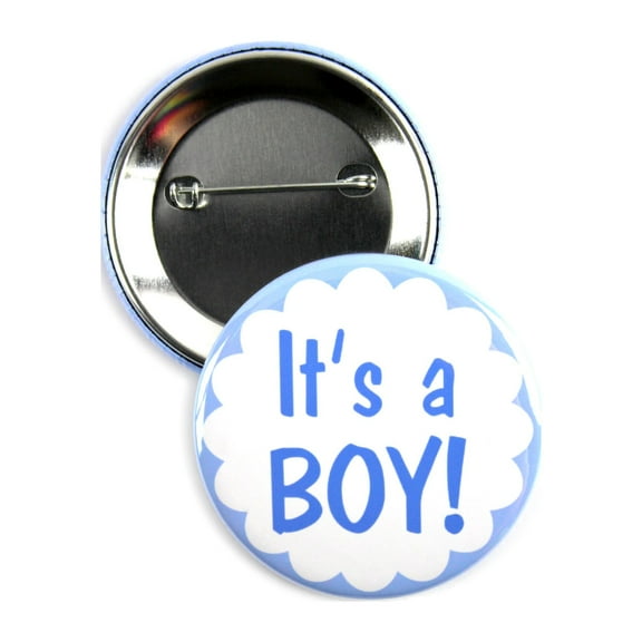 25 Pack - It's a Boy! Newborn Baby Parent Celebration Pinback Button Badges - 2.25 Inch