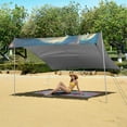 thumbnail image 6 of Wobogo White Maned Lions Beach Tent Camping Sun Shelter 110 x 125in UPF50+ Outdoor Shade for Trips Fishing Picnics, 6 of 7