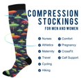 thumbnail image 2 of FORMRS Womens Knee High Socks Casual Long Thick Travel Daily Wear, 2 Pairs, Colorful Space Cat, 2 of 6