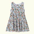 thumbnail image 2 of Lovskoo 2-6T Toddler Baby Girls Floral Boho Dress Summer Ruffle Hem Round Neck Sleeveless Casual Kids Beach Sundress Black, 2 of 9
