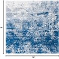 thumbnail image 2 of SAFAVIEH Brentwood Collection 3' x 3' Square Grey/Navy BNT822G Modern Abstract Non-Shedding Living Room Bedroom Area Rug, 2 of 8