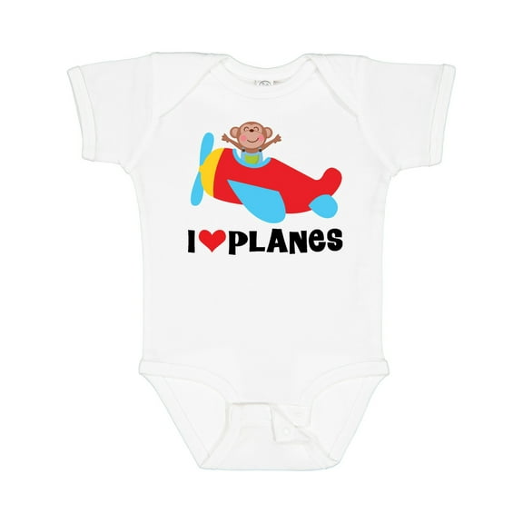Inktastic Airplane I Love Planes Boys Baby Bodysuit