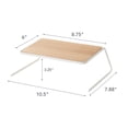 thumbnail image 7 of Yamazaki Home Dish Riser - 2 Sizes, White, Steel + Wood, Small, Supports 3.3 pounds, No Assembly, 7 of 7