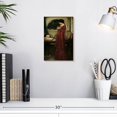thumbnail image 3 of Elephant Stock The Crystal Ball Wall Art - Vertical Canvas Wall Art - Living Room Wall Decor - People Canvas - Brown And Yellow Decor By John William Waterhouse - 8" x 12", 3 of 8