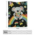 thumbnail image 3 of FCXZI Koalas Rainbows Jigsaw Flannel Blanket Lightweight Multi-Purpose 60*80in, 3 of 7