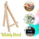 thumbnail image 3 of 10 X Mini Easels, Small Wooden Chalkboard Display Holders, Easel Photo Memo Holders, Place Card Holders, Name Tags And More, 3 of 4