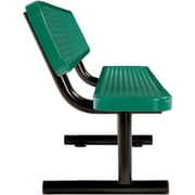 Global Industrial 72L Expanded Metal Mesh Bench w/Back Rest, Green
