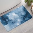 thumbnail image 2 of Blue White Marble Pattern Bathroom Rugs Mat,Non Slip Microfiber Bathroom Rug,Rubber Backing,Soft Bathroom Mats for Bathroom Floor,Tub and Shower,17x30in(43x75cm), 2 of 5