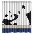 thumbnail image 1 of ABPHQTO Cortina de ducha con diseño de panda encantador y elegante Cortina de ducha impermeable 160x180 cm, 1 of 2