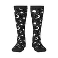 thumbnail image 2 of Lsque Crescent and Stars Printed Crew Socks Men's Women's LightWeight Thin Casual Calf Socks ,Knee High Socks,Cotton Socks, 2 of 9