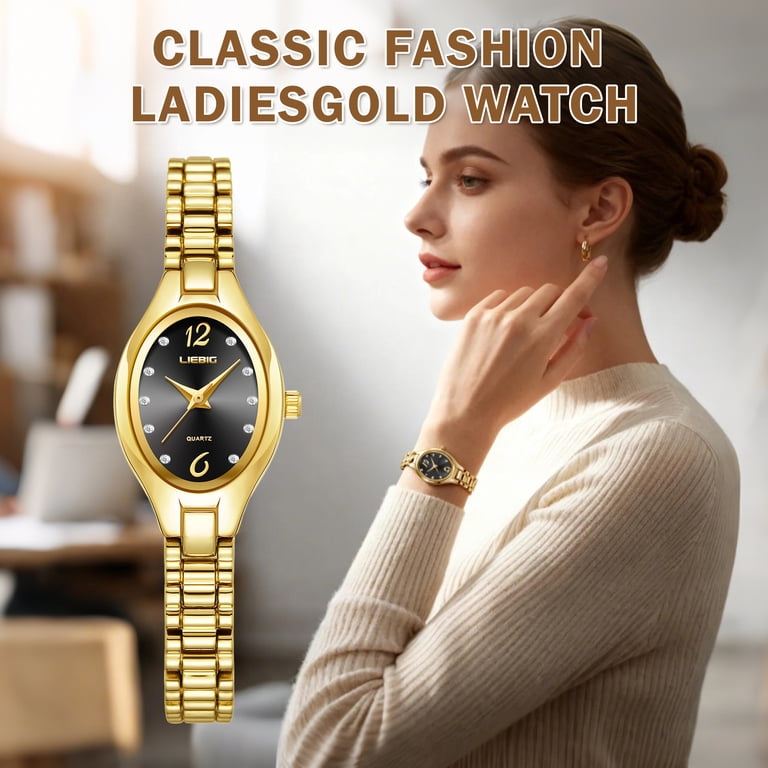 SKMEI Women's Small Gold Oval Watch with Waterproof Design photo 7
