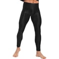 thumbnail image 2 of Runhomal Men's Compression Long Pants Gym Workout Tights Trousers Seamless Quick Dry Base Layer Leggings Black L, 2 of 6