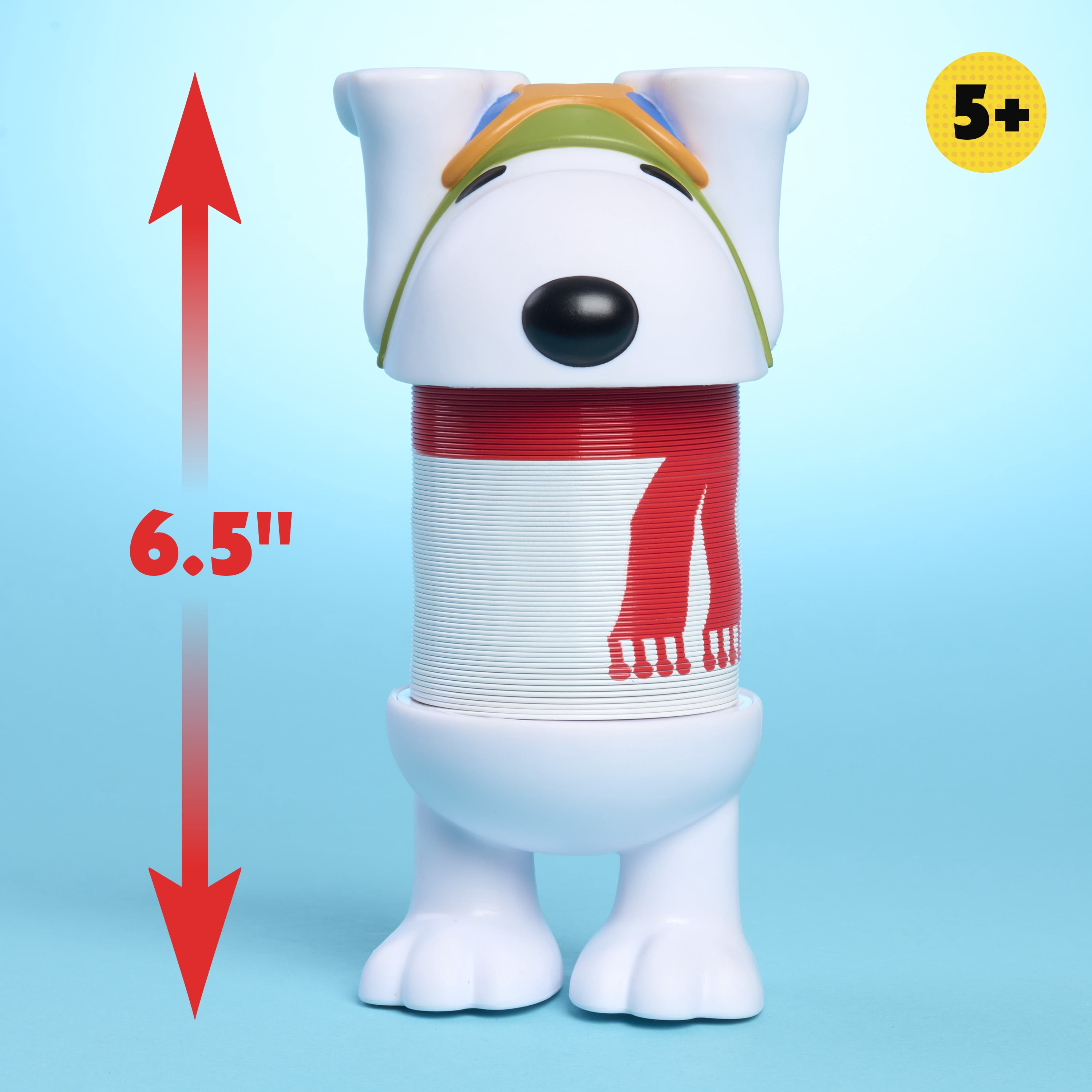 Peanuts Slinky Flips Snoopy, Flipping Like a Slinky, Standing 6 Inches Tall, Toys for Kids Ages 5 and up