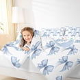 thumbnail image 5 of Feelyou Blue Princess Bowknot Bedding Comforter Set for Kids, Initial B Letter Twin Comforter Sets, Watercolor Ribbon Reversible Bedding Set, Luxury Bedroom Decor, 2-Piece, 5 of 9