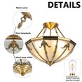 thumbnail image 3 of Flower-Shaped Ceiling Light Fixture Classic Pendant Lamp for Dining Room 60W, 3 of 20