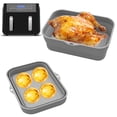 thumbnail image 3 of 2 Pcs Pot en Silicone pour Friteuse à Air Chaud avec Poignée Doublure Réutilisable Panier en Silicone pour Friteuse à Air Accessoires pour Friteuse à Air Four Micro-Ondes, 3 of 11