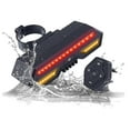 thumbnail image 1 of Luz trasera de bicicleta Juego de luces de bicicleta USB Recargable Señal de giro delantera y trasera de bicicleta Luces traseras de faro de bicicleta impermeablesblack1pcs, 1 of 5