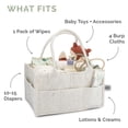 thumbnail image 5 of Parker Baby Co. Felt Diaper Caddy - Regular Nursery Organizer with Removable Dividers - Oatmeal, 5 of 5