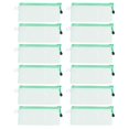 thumbnail image 3 of 12pcs Portable Zipper Files Pouches Bill Organizers Documents File Bags, 3 of 3