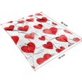 thumbnail image 3 of Valentine's Day Heart Pattern Blanket,Comfortable Soft Flannel Throw Blanket,All Season,Warm Lightweight Blankets for Sofa Bed Couch Living Room Chair,60"x80"(150x200cm), 3 of 3