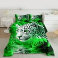 thumbnail image 2 of Castle Fairy Teens Adults Floral Leopard 3 Pieces Queen Comforter Set,Woodland Animal Cheetah Ultra Soft Bedding Sets,Chic Flowers Rose Bedding Comforter Set Breathable,Luxury Bedroom Decor, 2 of 8
