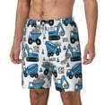 thumbnail image 2 of Balery Blue Excavator Mens Swim Trunks Swim Shorts for Men Quick Dry Inseam Beach Shorts with Compression Liner Pocket-Medium, 2 of 9