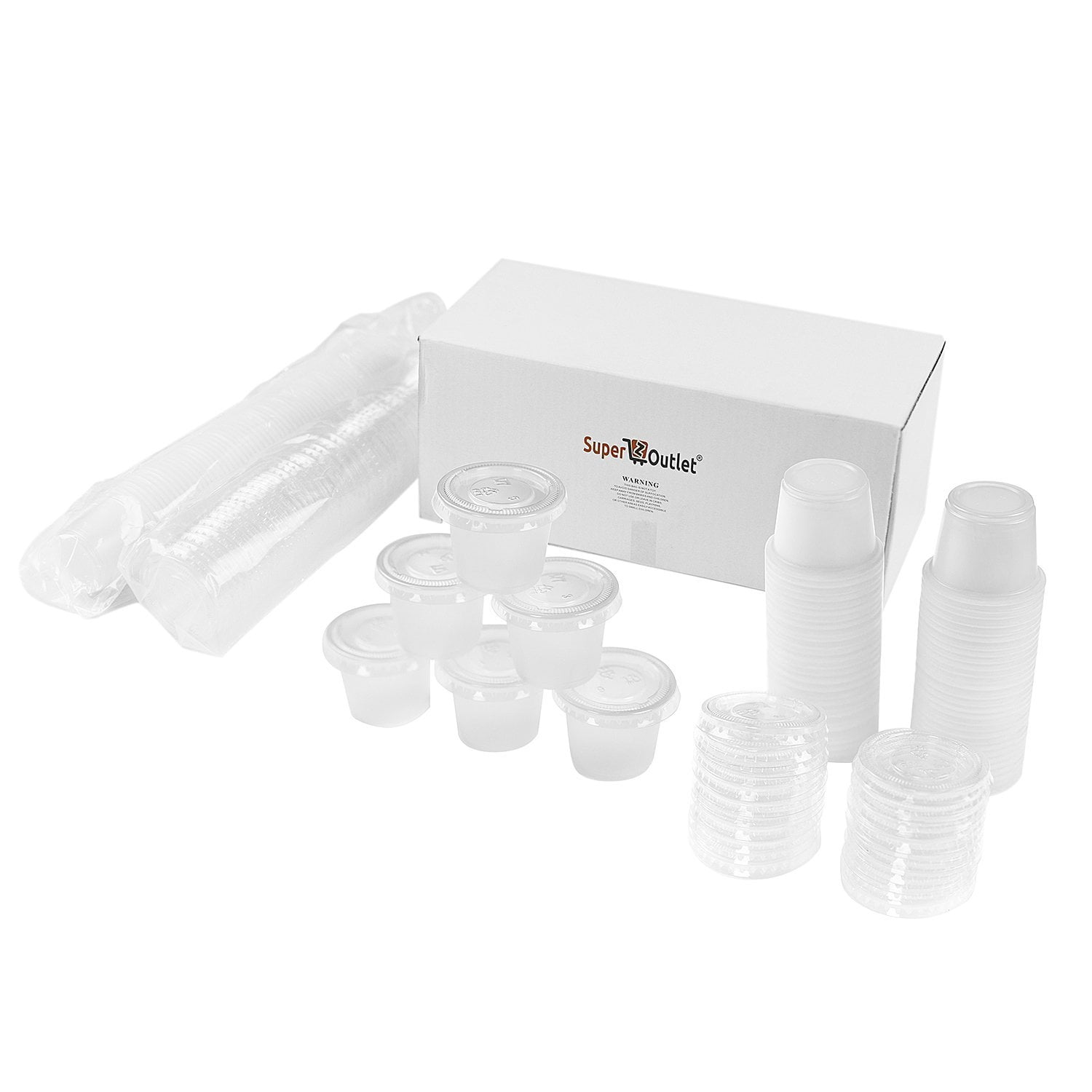 Mini Clear Plastic Jello Shot Cups (1 Ounce, 125 Pack) – Super Z Outlet