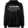 thumbnail image 2 of OXI Hoodie Sweatshirt - Conservative You Were Werned, Basic Casual Hoodie for Men's and Women Fleece Hoodie Long Sleeve - Black 3X-Large, 2 of 3