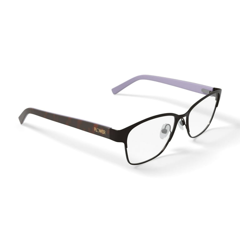 Flower Women's FLR6013 Prescription Eyeglasses with Case, Brown