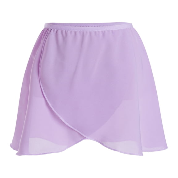 iixpin Kids Girls Ballet Dance Chiffon Wrap Skirt Elastic Waist Classic Gymnastic Training Skirts Ballerina Outfits Purple 2-6