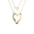 thumbnail image 2 of aaXia 14K Yellow Gold Diamond Accent Heart Shaped Necklace, 2 of 4