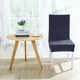 thumbnail image 3 of Unique Bargains Stretch Thicken Plush Short Dining Room Chair Covers Seat Protector Slipcovers Navy Blue, 3 of 7