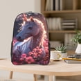 thumbnail image 5 of Kdxio Flower White Horse Clear Backpack, Transparent Bookbag for School for Women Men, Capacity Clear Bag for College, Travel, 5 of 7