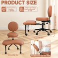thumbnail image 6 of TidBay Cross-Legged Office Chair with Wheels, Meditation Chair with Back Support, Criss-Cross Desk Kneeling Chair for Home Yoga, Adjustable Height, Rotating Footrest, 6 of 7