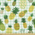 thumbnail image 2 of Ambesonne Food Fabric by the Yard Upholstery, Cartoon Fruits Pineapples, 3 Yards, Multicolor, 2 of 5