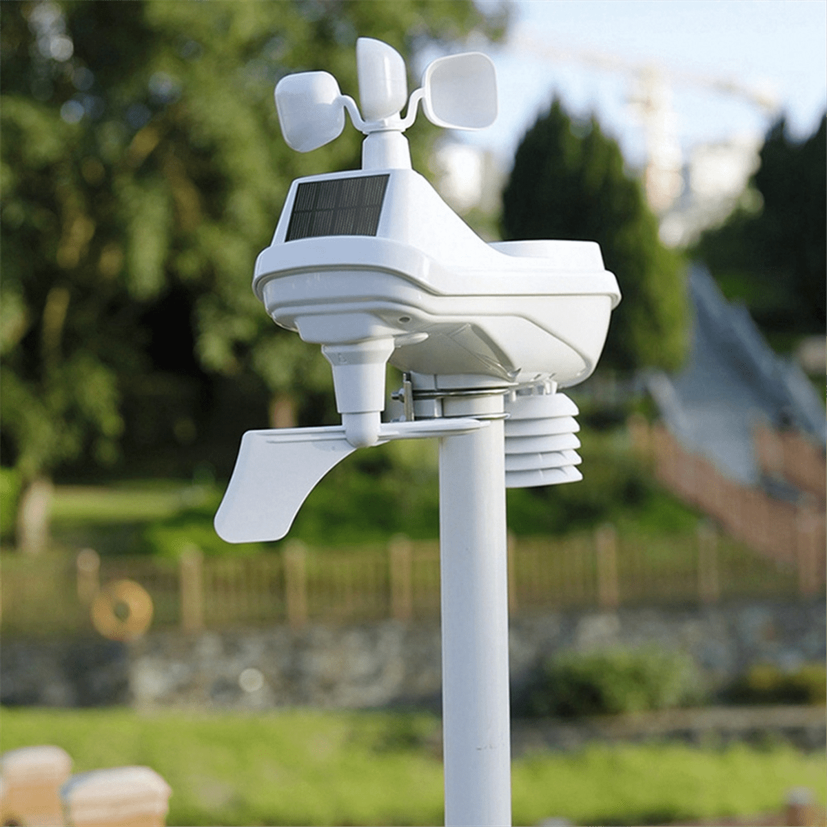 WiFi Weather Station with Remote Monitoring Indoor Outdoor Temperature Humidity Light Index Forecast US Plug