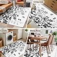thumbnail image 5 of Area Rugs 2.7'x5', Black Leaves Carpet for Living Room Bedroom Dining Room, Summer Botanical Throw Kitchen Rugs Non Slip Washable Rectangle Indoor Outdoor Rugs, 5 of 8