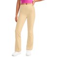thumbnail image 6 of Gpaecead Girls' Leggings Cross Flare Pants Solid Color Soft Stretchy High Waisted Pants for Kids Child Yoga Dance 8 Years Beige, 6 of 9