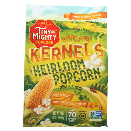 Tiny But Mighty Popcorn Popcorn - Unpopped Kernels - Pack of 8 - 20 (Best Way To Store Unpopped Popcorn)