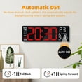 thumbnail image 6 of TOYOOSKY 16" Large Digital Wall Clock with 8 RGB Led Display & Remote Control, 6 of 8