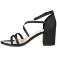 thumbnail image 3 of Journee Womens Bella Open Round Toe Block Heel Evening Dress Sandals, Widths Available, 3 of 10