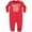 Red, variant on Daddys Little Beard Puller Baby Fleece Romper