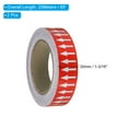thumbnail image 2 of Unique Bargains Directional Flow Arrow Tape 1-3/16'x65', Adhesive Pipe Identification Marking Stickers, White on Red 2 pack, 2 of 5
