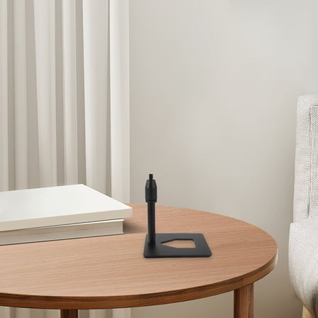 SOPOTUTU Black Metal Mic Stand Desk with Universal Clip Stable Holder for Desktop Use