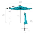thumbnail image 7 of Best Choice Products 10ft Offset Hanging Outdoor Market Patio Umbrella w/ Easy Tilt Adjustment - Sky Blue, 7 of 7