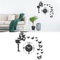 thumbnail image 2 of Reloj de pared autoadhesivo, pegatina de reloj de pared DIY, calcomanías de pared tridimensionales innovadoras, decoración del hogar (negro) ER, 2 of 5