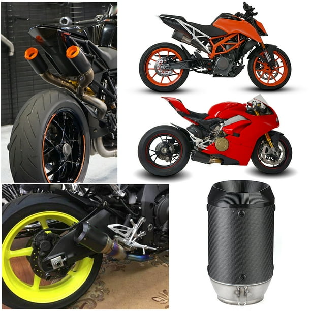 Tuberías de Escape, 51 mm/2.01 Pulgadas de Suborra Firme Resistente Al Calor Universal Alta Dureza Para El Reemplazo de Accessorios de Motocletas para Z900Z1000Ninja250 400