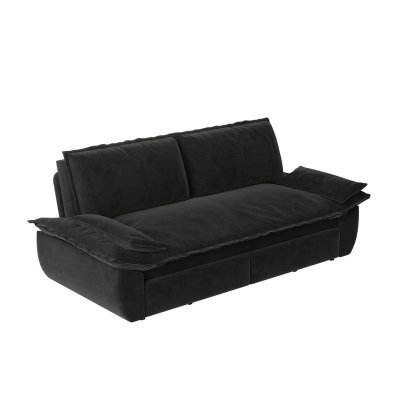 3-in-1 Convertible Sleeper Sofa Bed, 73.2" Queen Pull Out Sofa Bed, Velvet Loveseat Bed Couch Bed for Living Room Apartment Small Places