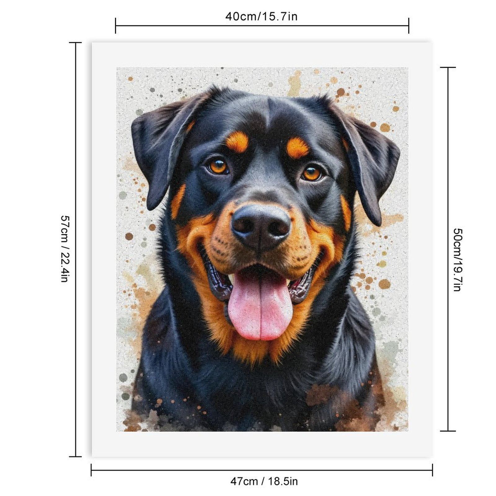 Paint By Numbers Kit for Adults Beginner - DIY Joyful Dog Portrait Art Canvas Painting Kits for Adults, Frameless Paint By Number for Adults for Home Wall Decor 16x20 Inch